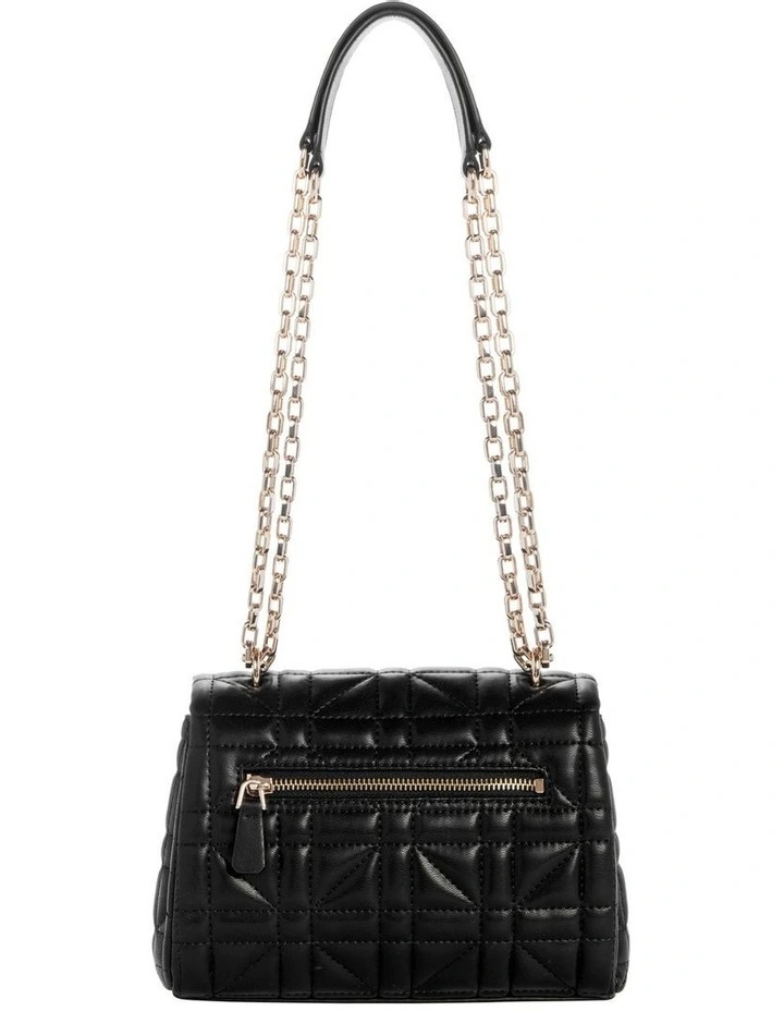 Assia Convertible Crossbody Flap Bag in Black image 2
