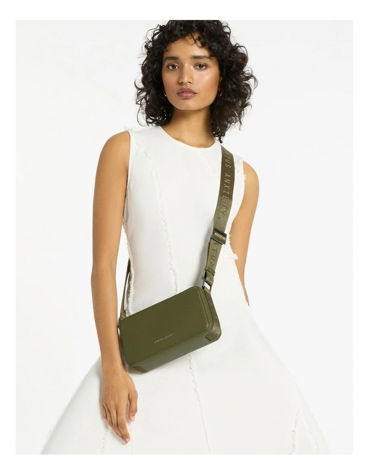 Delirium Web Crossbody Bag in Khaki image 2