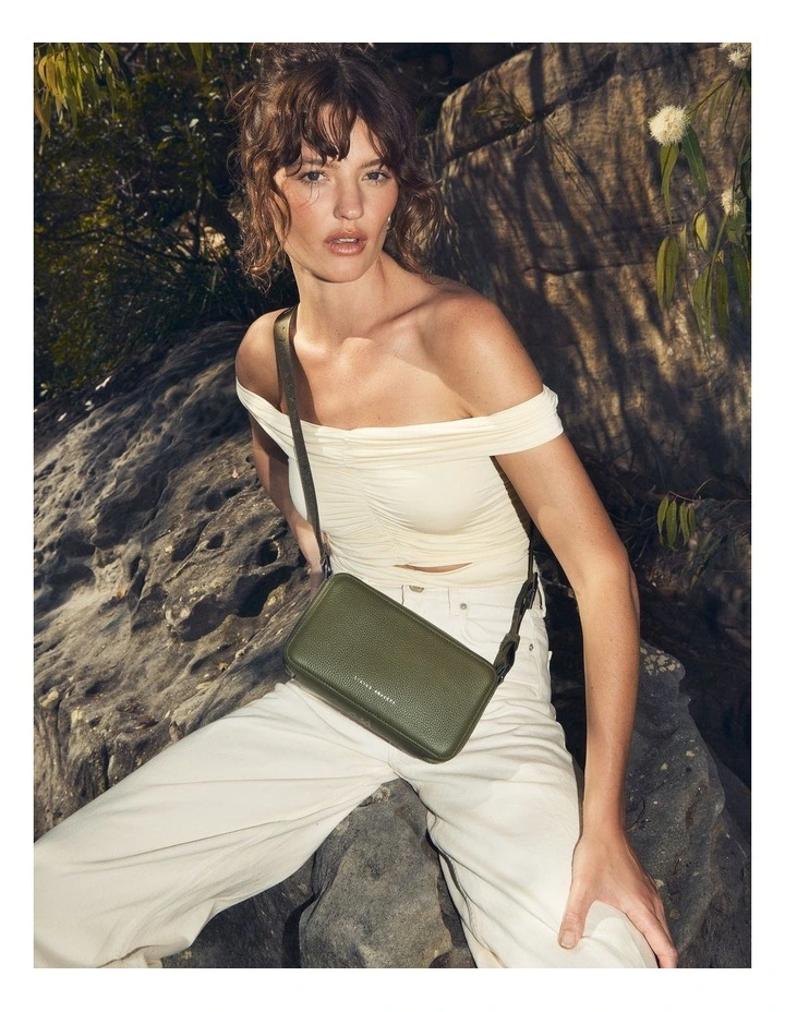 Delirium Web Crossbody Bag in Khaki image 7