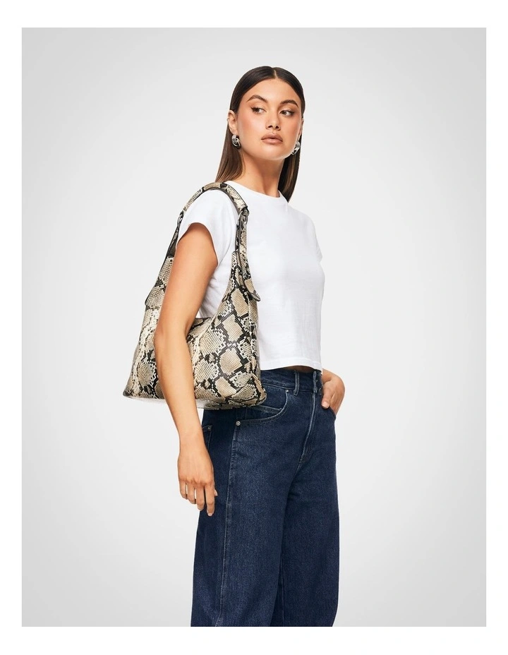 The Valerie Snake Shoulder Bag in Snake Print image 2