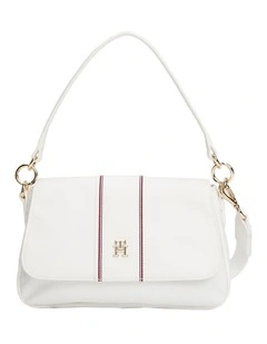 Monogram Crossbody Shoulder Bag in Ecru