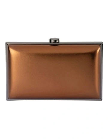 Lucy Metallic Clutch Bag in Bronze