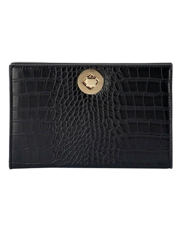 Luna A-Line Clutch Bag in Black