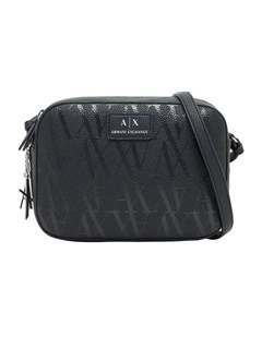 Sylvie Camera Crossbody Bag in Black/Black