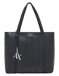 Sylvie Shopper Tote Bag in Black/Black