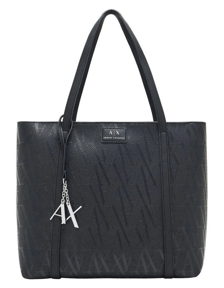 Sylvie Shopper Tote Bag in Black/Black image 1
