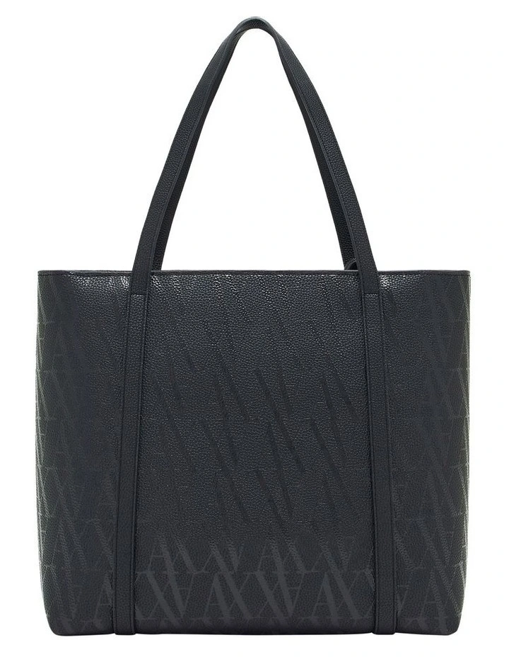 Sylvie Shopper Tote Bag in Black/Black image 3