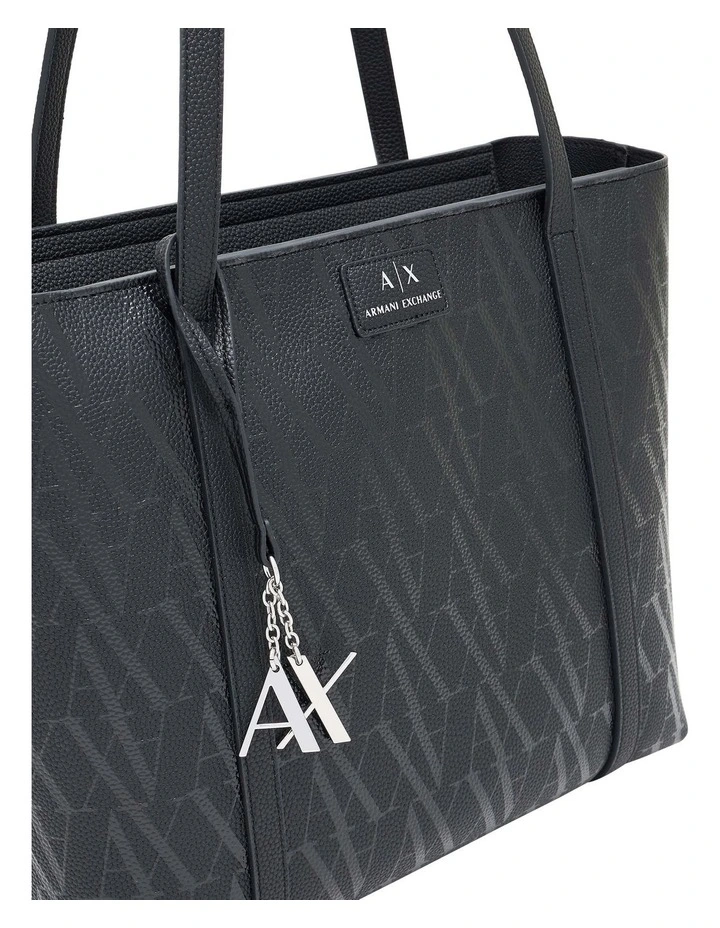 Sylvie Shopper Tote Bag in Black/Black image 4