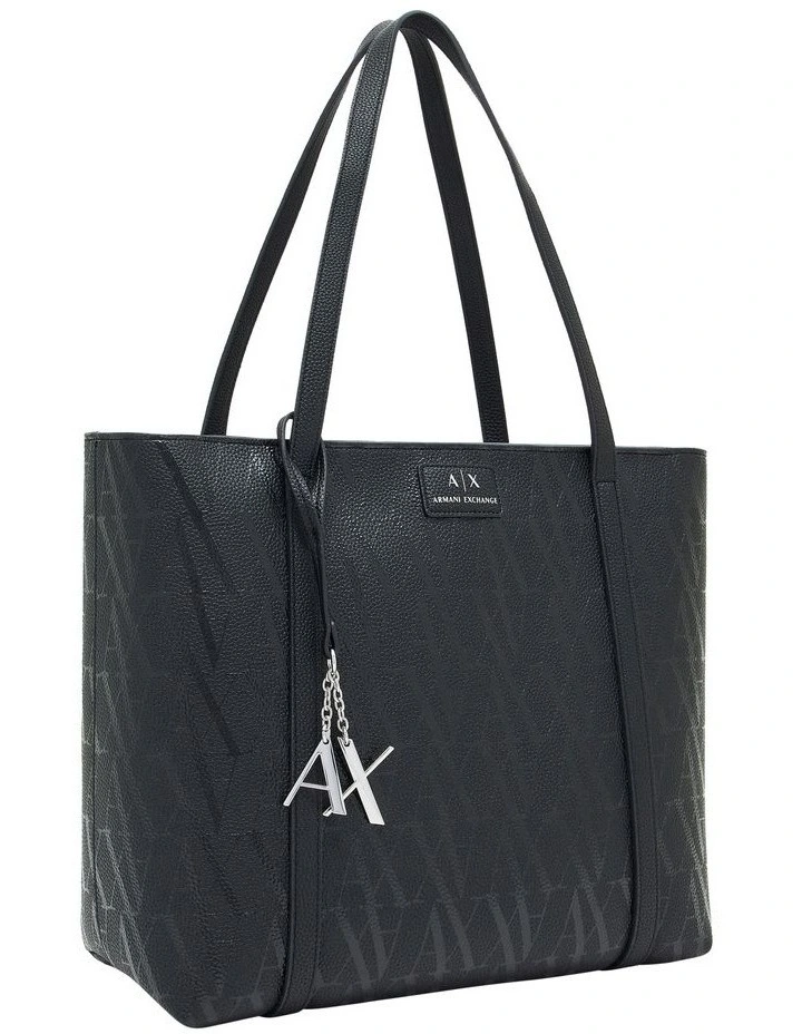 Sylvie Shopper Tote Bag in Black/Black image 7