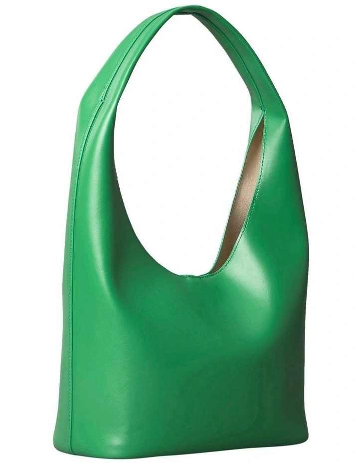 Stone Lock Slouchy Small Shoulder Bag in Emerald Chip image 2