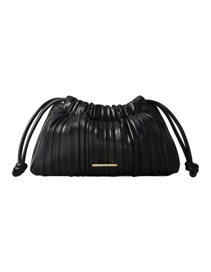 Mini Pliss Crossbody Bag in Black image 1