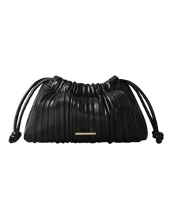 Mini Pliss Crossbody Bag in Black