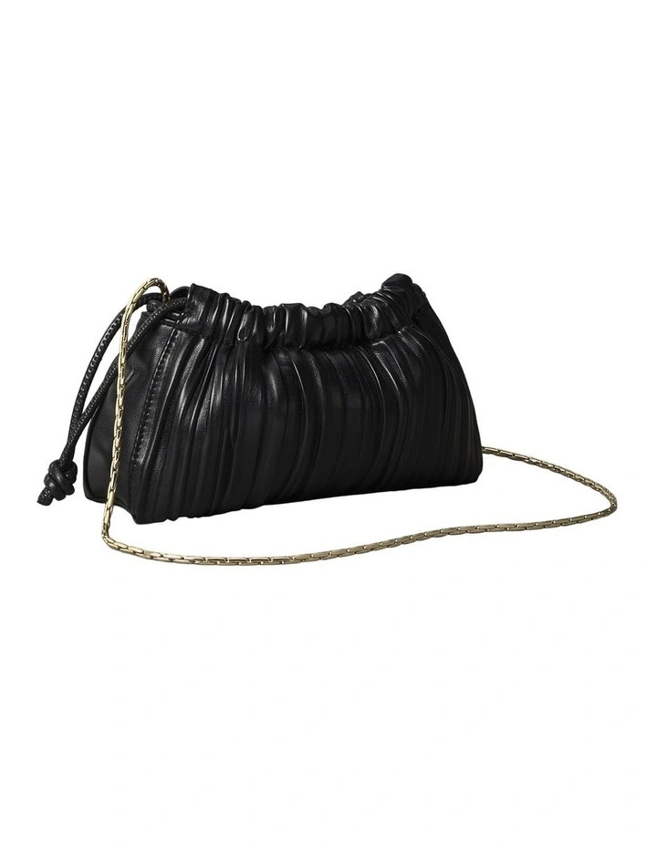 Mini Pliss Crossbody Bag in Black image 2