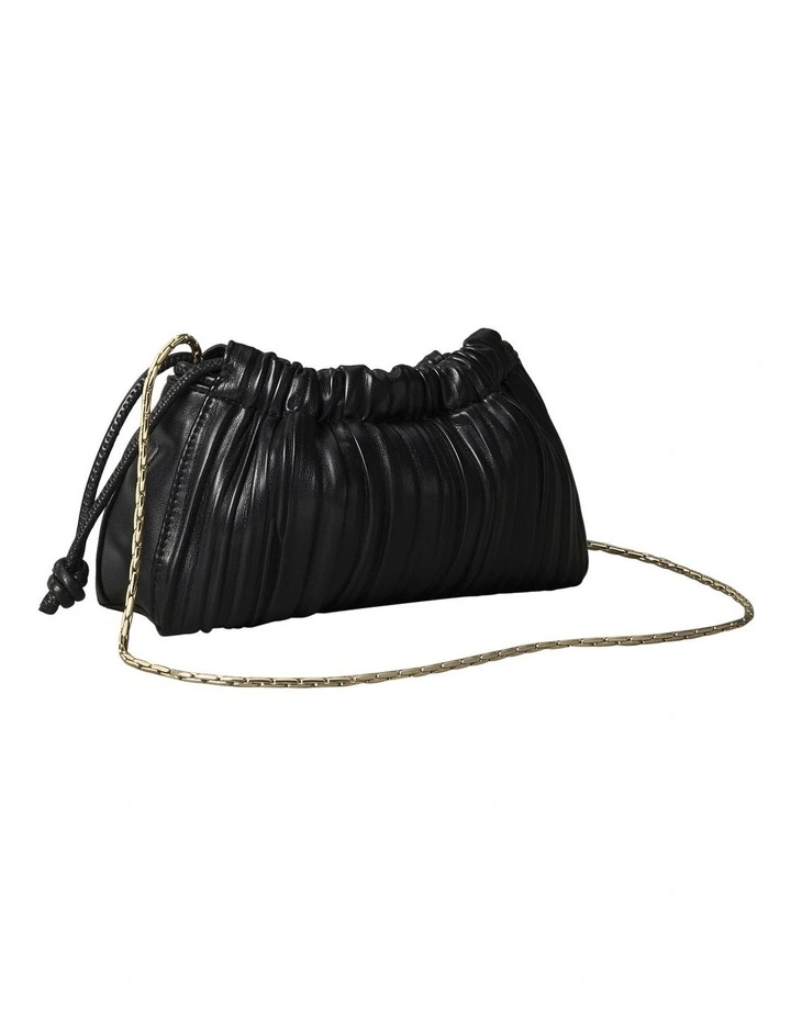 Mini Pliss Crossbody Bag in Black image 2