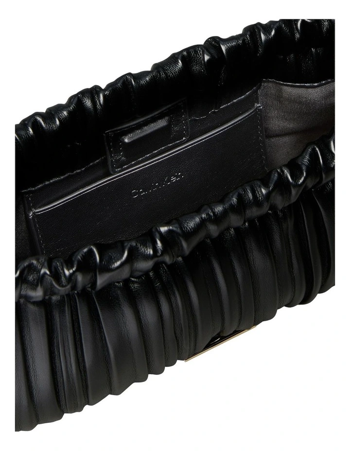 Mini Pliss Crossbody Bag in Black image 3