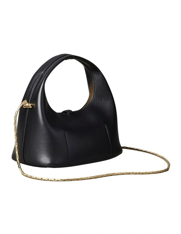 Stone Lock Slouchy Mini Crossbody Bag in Black image 2