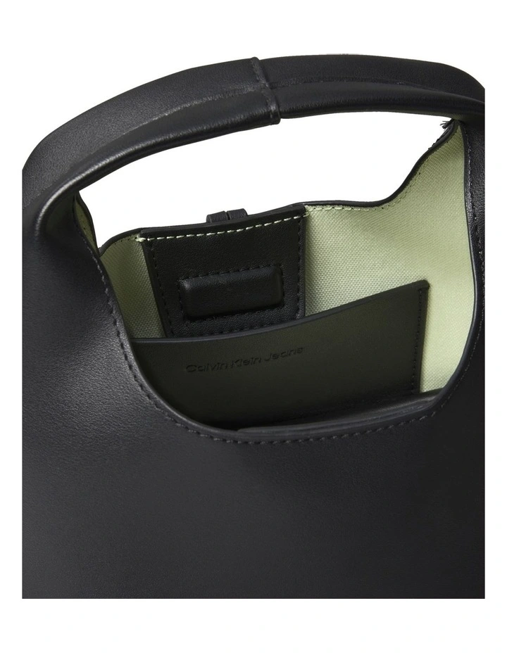 Stone Lock Slouchy Mini Crossbody Bag in Black image 3