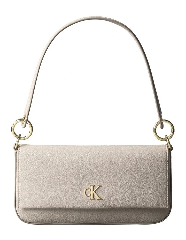 Minimal Monogram Shoulder Bag in Brown image 1