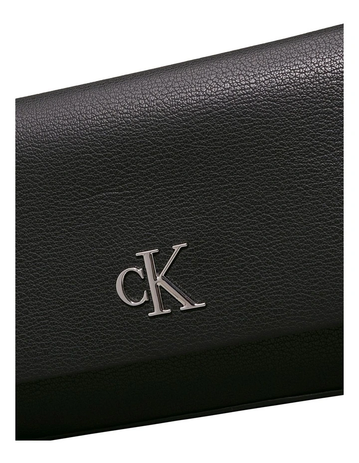 Minimal Monogram Shoulder Bag in Black image 4
