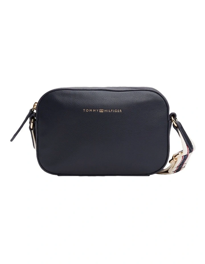 Logo Tape Camera Crossbody Bag in Space Blue image 1