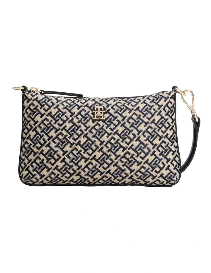 Th Jacquard Shoulder Bag in Space Blue image 1