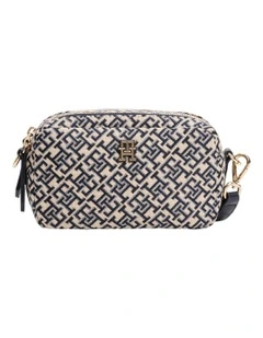 Th Jacquard Camera Crossbody Bag in Space Blue