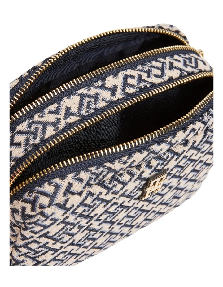 Th Jacquard Camera Crossbody Bag in Space Blue image 3