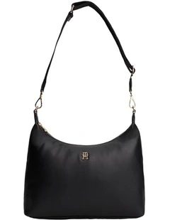 Popette Soft Shoulder Bag in Black