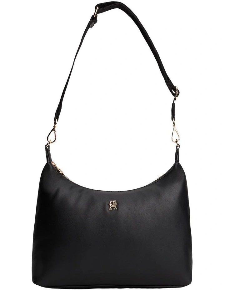 Popette Soft Shoulder Bag in Black image 1