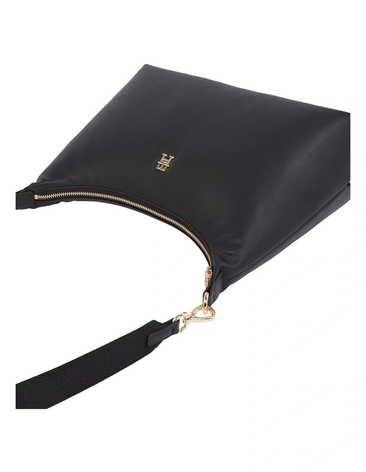 Popette Soft Shoulder Bag in Black image 6
