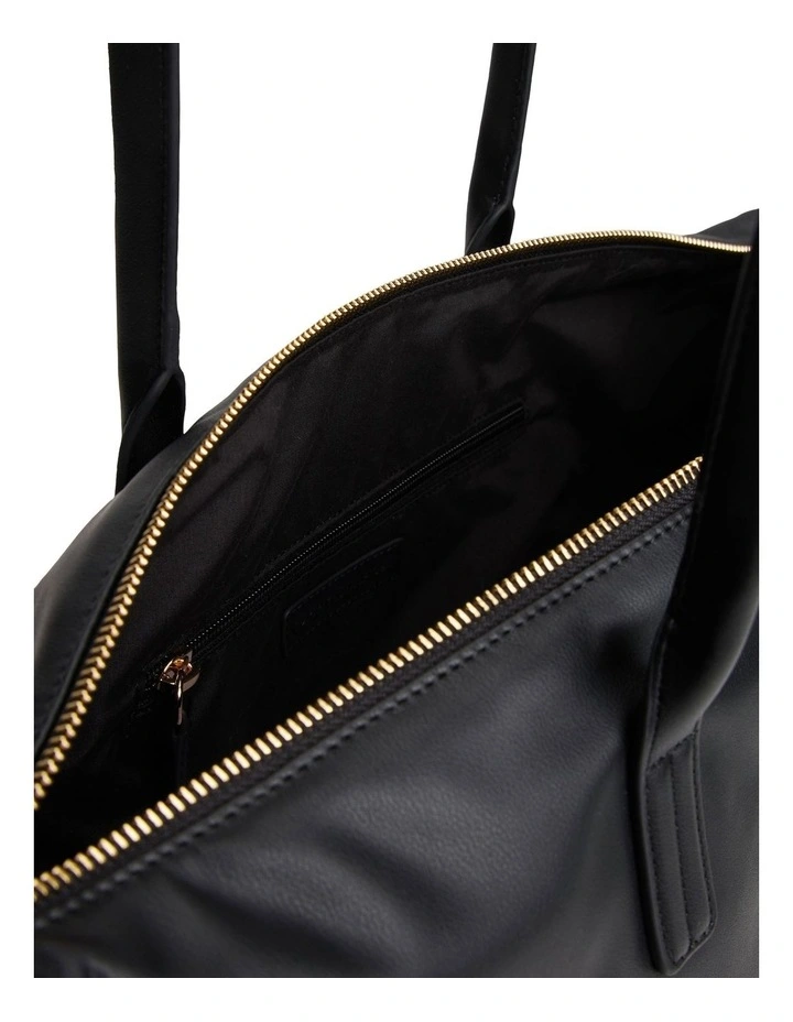 Soft TH Monogram Tote Bag in Black image 3