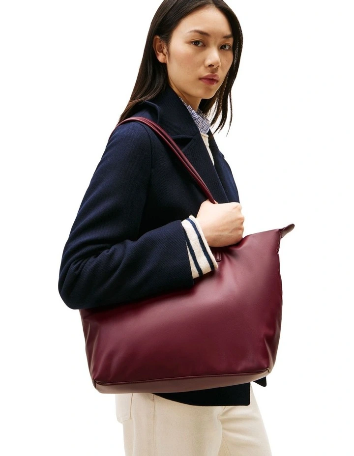 Soft TH Monogram Tote Bag in Red image 5