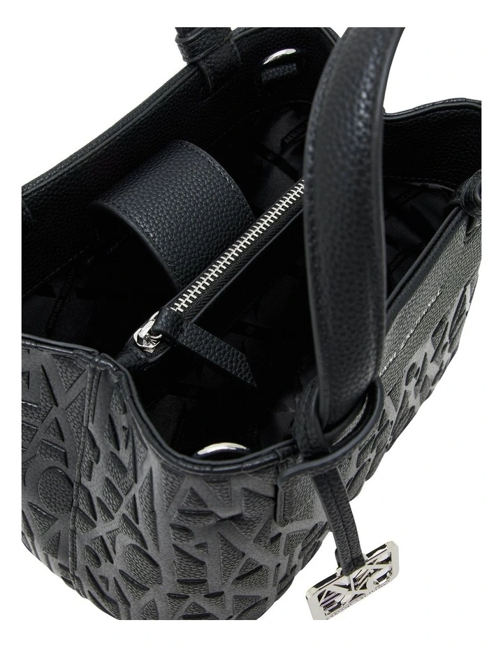 Liz Pebble Small Tote Bag in Black image 5