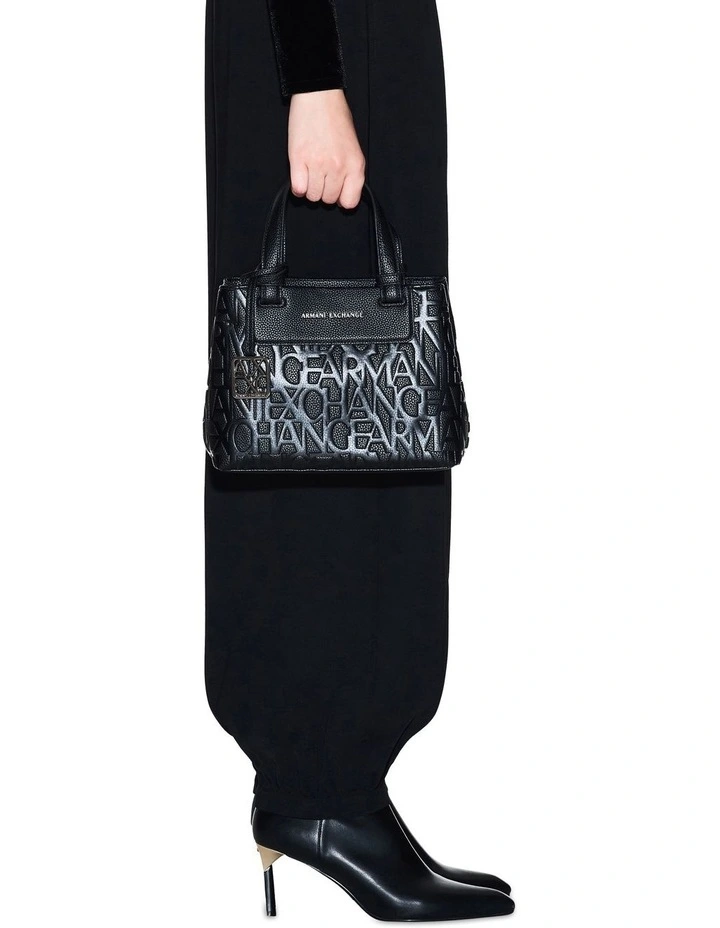 Liz Pebble Small Tote Bag in Black image 7