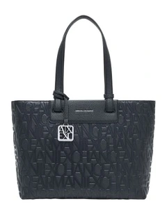 Liz Pebble Shopper Tote Bag in Black