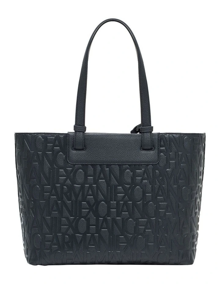 Liz Pebble Shopper Tote Bag in Black image 3
