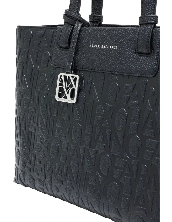 Liz Pebble Shopper Tote Bag in Black image 4
