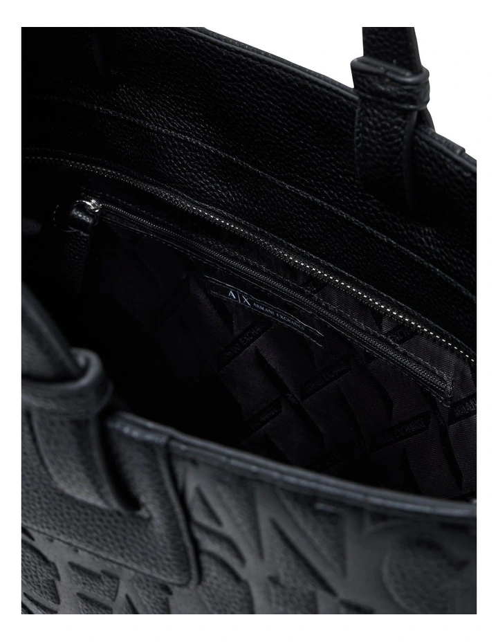 Liz Pebble Shopper Tote Bag in Black image 5