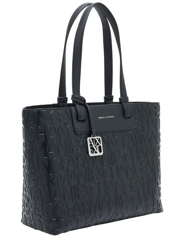 Liz Pebble Shopper Tote Bag in Black image 6