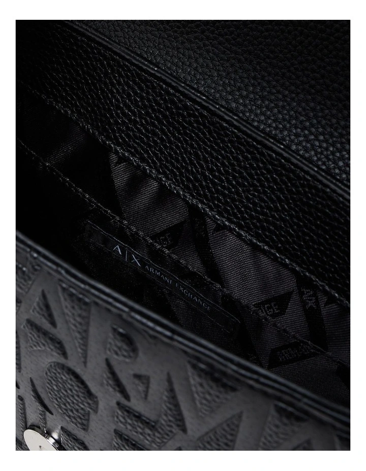 Liz Pebble Crossbody Bag in Black image 5