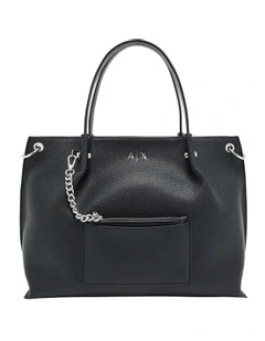 Mila Shopper Tote Bag in Black