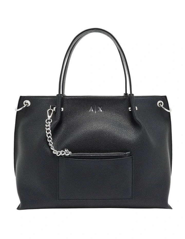 Mila Shopper Tote Bag in Black image 1
