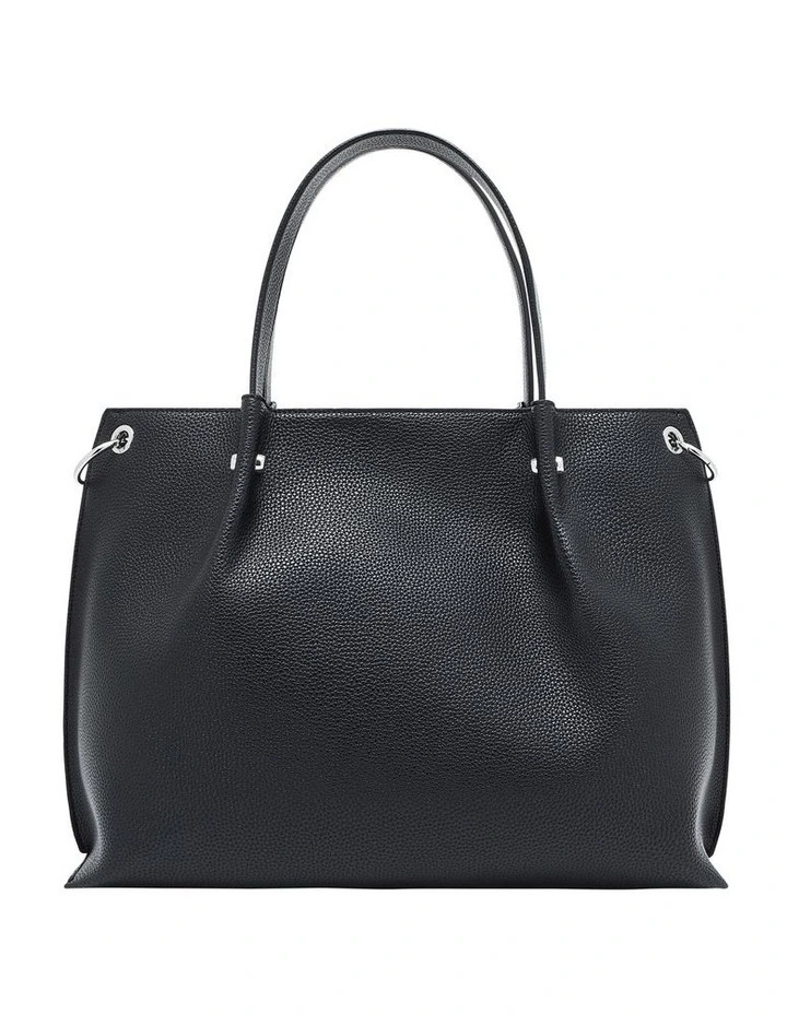 Mila Shopper Tote Bag in Black image 3