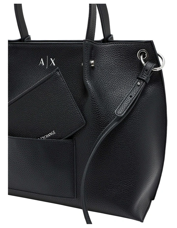 Mila Shopper Tote Bag in Black image 4