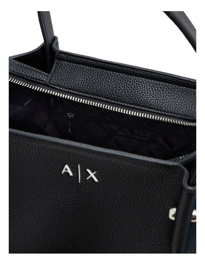 Mila Shopper Tote Bag in Black image 5