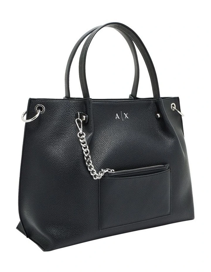 Mila Shopper Tote Bag in Black image 6