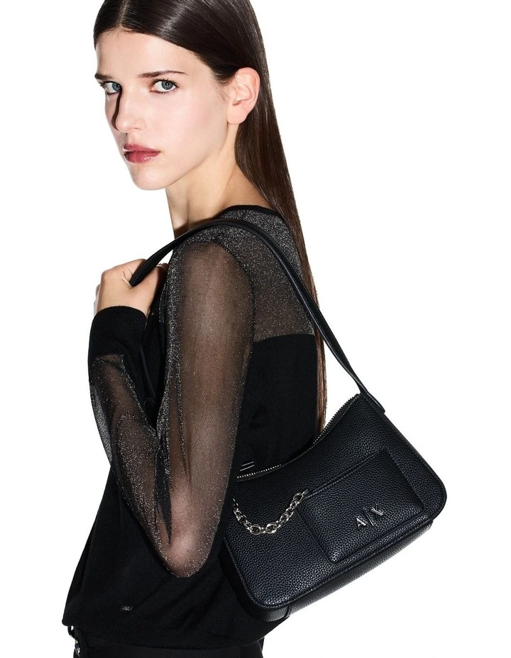 Mila Mini Shoulder Bag in Black image 2