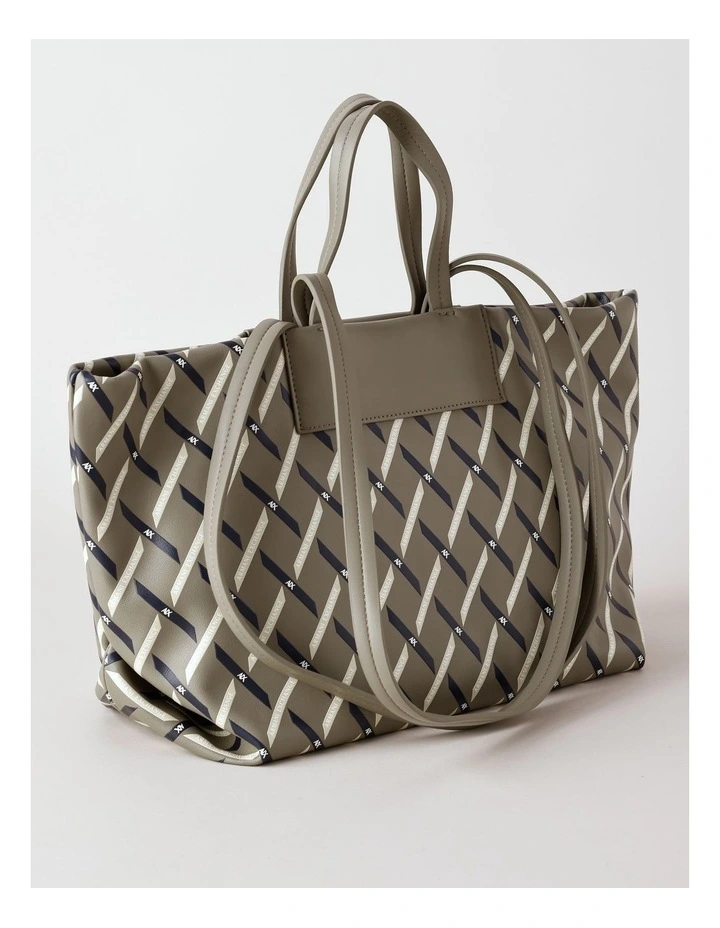 Natalie Tie Shopper Tote Bag in Brown Bass image 3