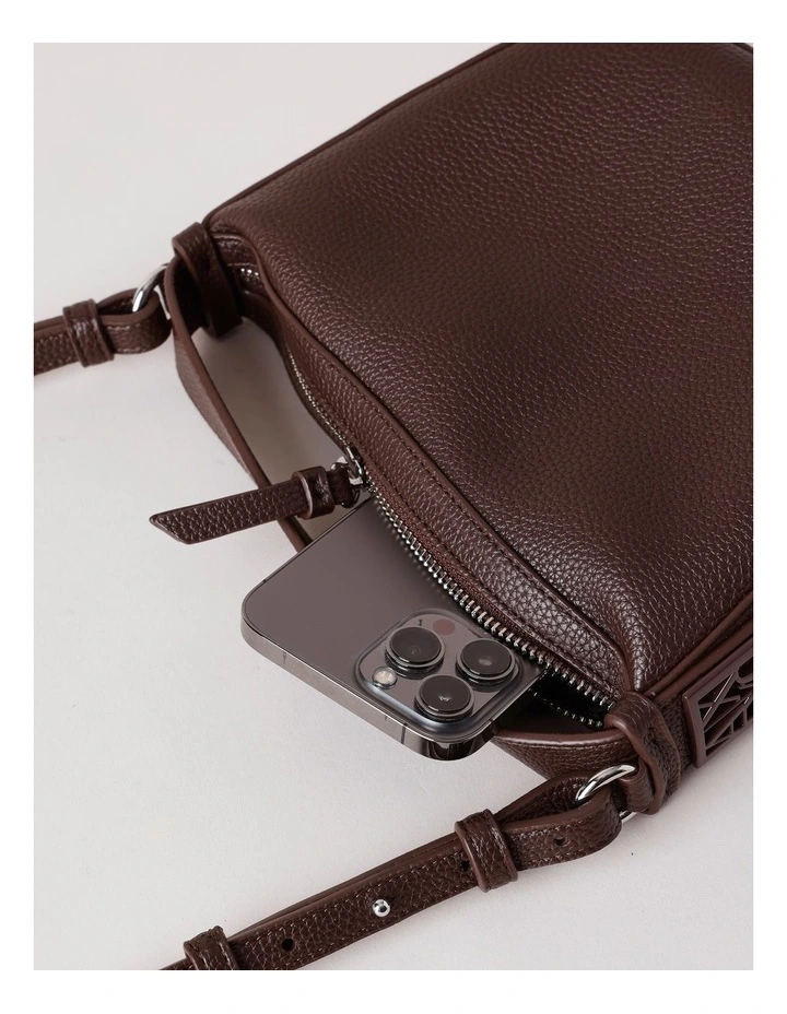 Susie Soft Small Shoulder Bag in Hot Fudge image 5