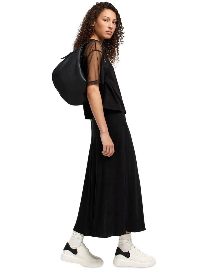 Susie Soft Medium Shoulder Bag in Black image 7
